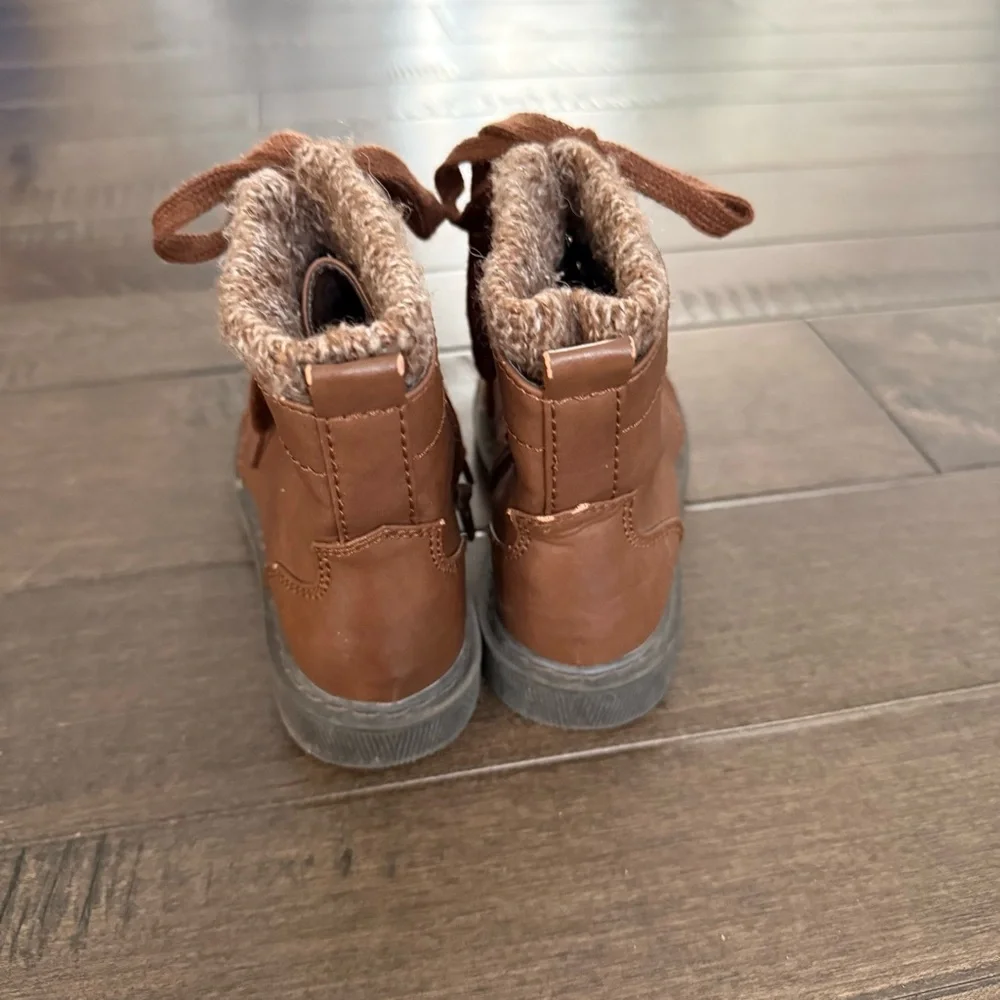 Cupcake Couture Boots Lace up Brown Hiking Winter 12 Girls Kids